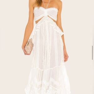 AME MAXI DRESS
ROCOCO SAND
Color: White
Size: XS
Worn Once, Like-New Con…